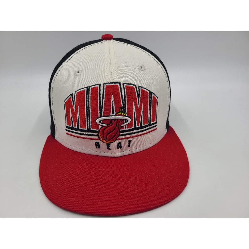 Miami Heat New Era 9Fifty Hardwood Classics Snapback Hat Cap NBA White Black Red
